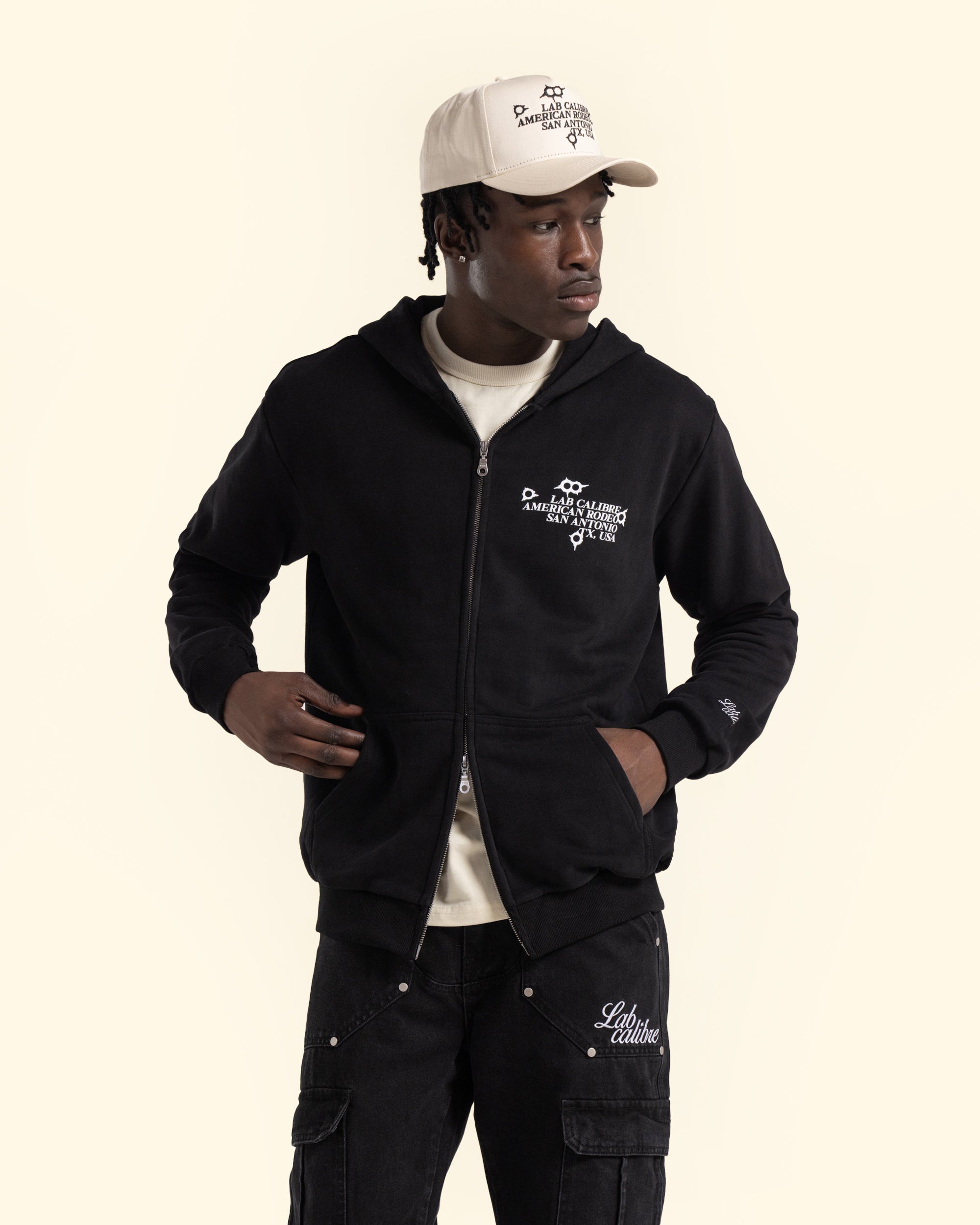 Bullet Zip Hoodie - Jet Black