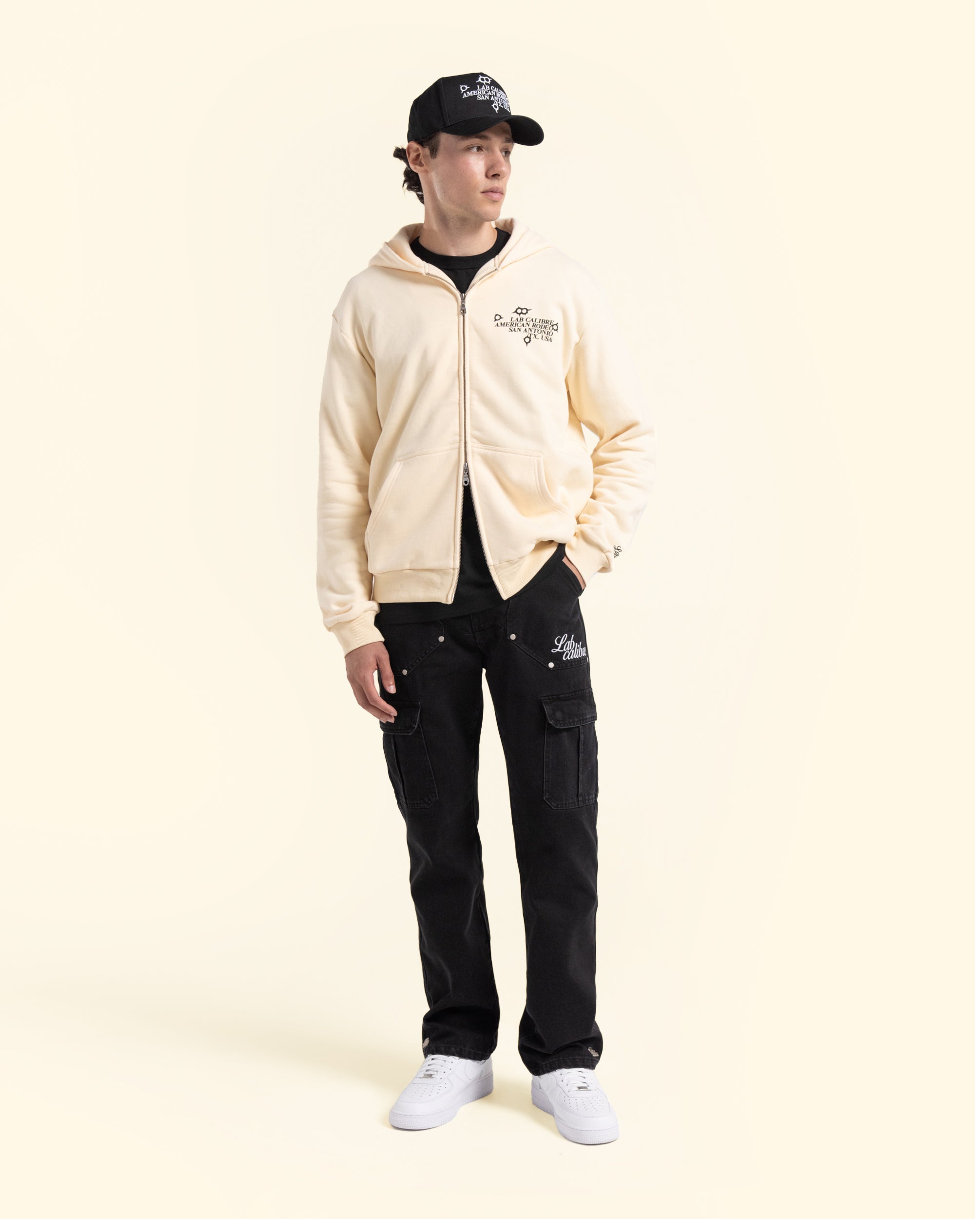 Bullet Zip Hoodie - Classic Cream