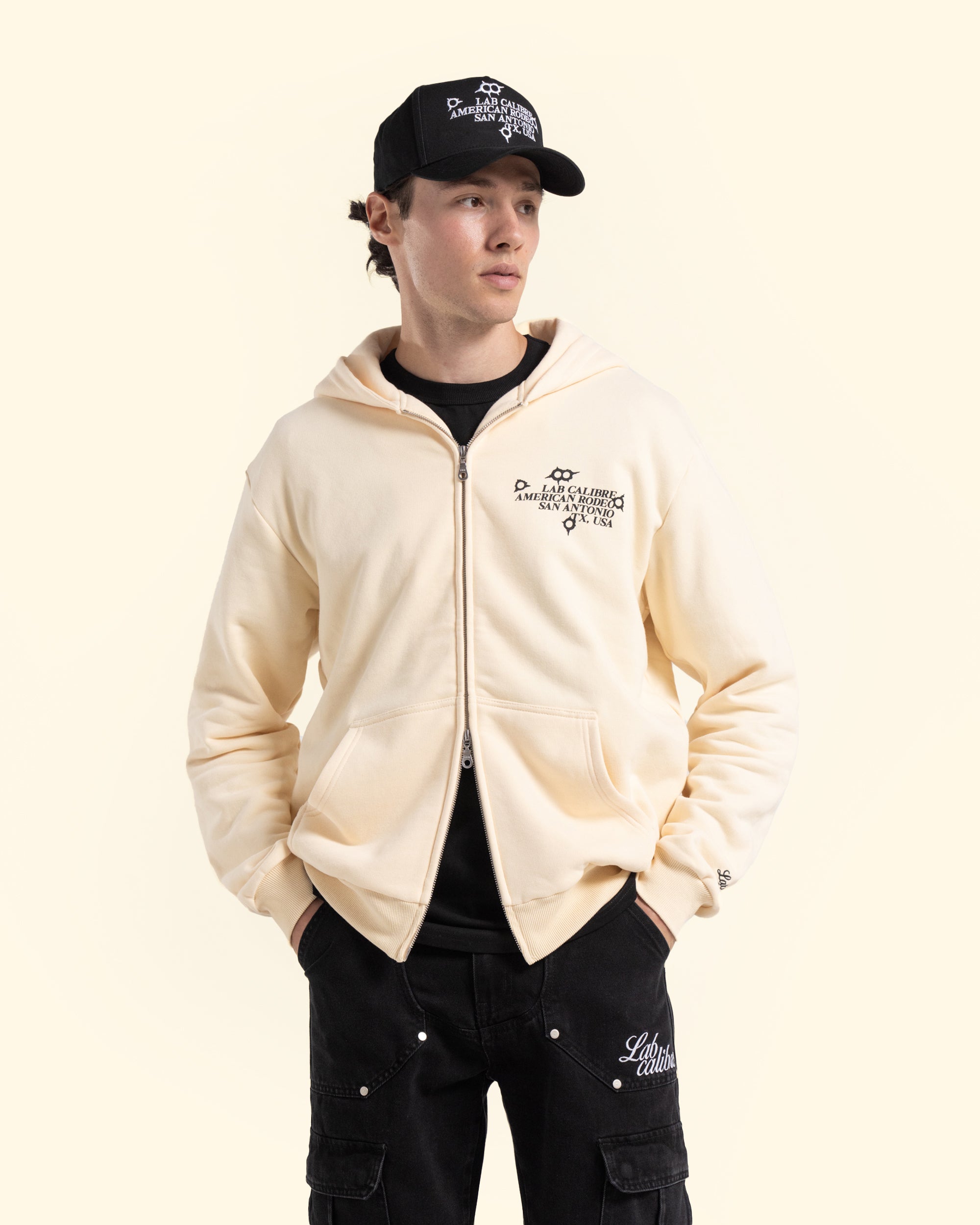 Bullet Zip Hoodie - Classic Cream