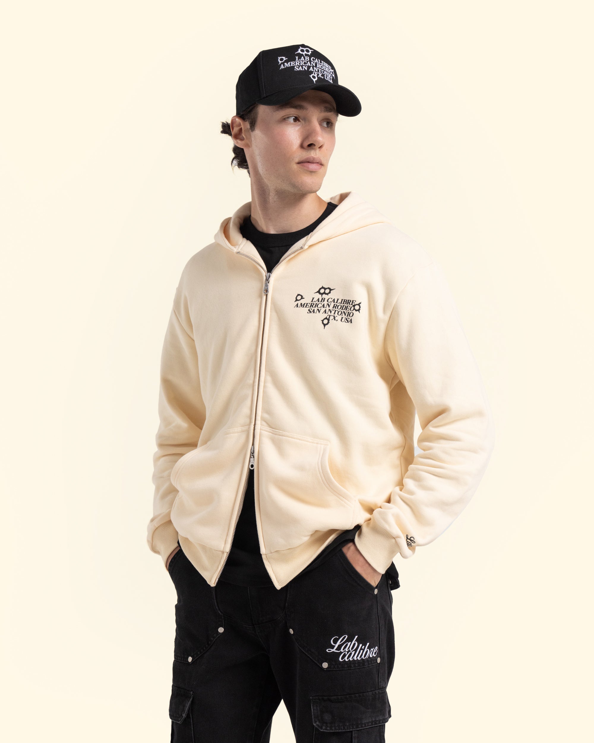 Bullet Zip Hoodie - Classic Cream